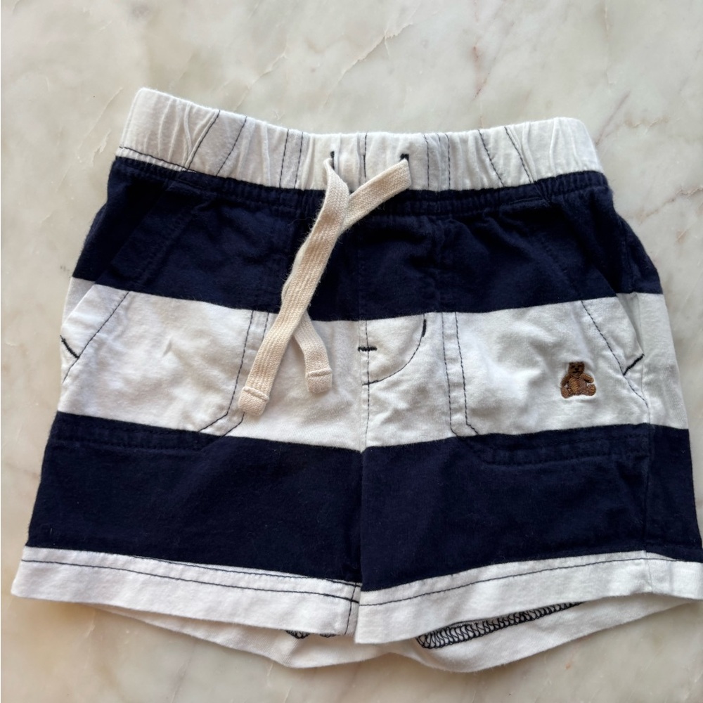 Baby gap boys striped navy shorts